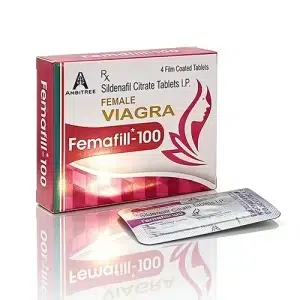 女用威而柔 Femafill-100mg 外盒正面與藥板