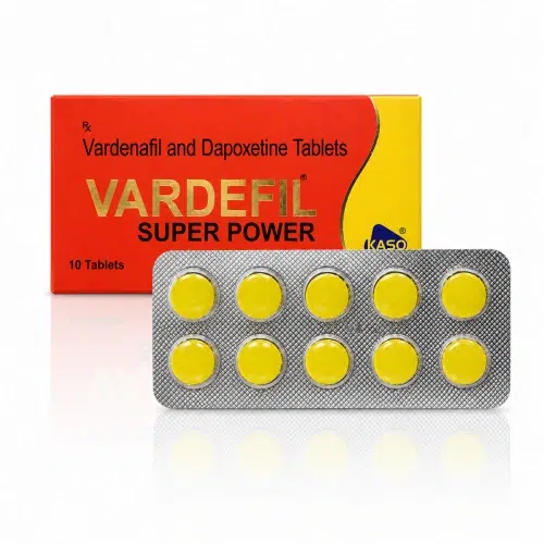超級雙效樂威壯 K金 Vardefil Super Power 160mg 外盒與黃色藥錠