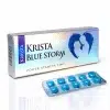 超級雙效威而鋼藍色風暴 Krrista Blue Storm 260mg 外盒與藍色藥錠