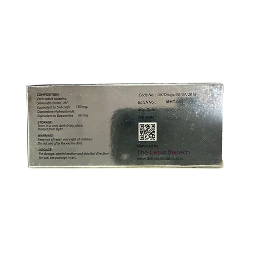 超級雙效威而鋼巔峰黑P KRRISTA FORCE 210mg 外盒背面資訊